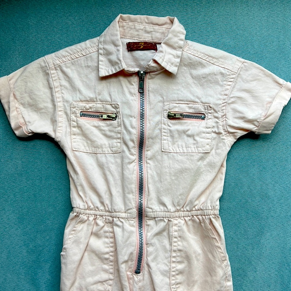 7 for all mankind pink jump suit